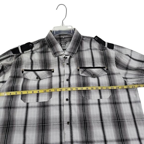 Southpole Premium Western Wear Snap Buttons Long Sleeve Shirt w/ Pockets – 4XL - Picture 6 of 15